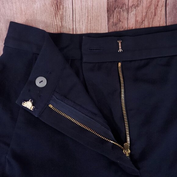 *READ* Vintage St John Sport Pants Womens Size 2 Wide Leg Cropped Navy Blue - Picture 5 of 13
